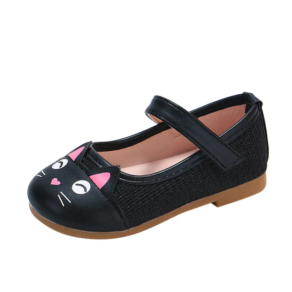 MUQGEW; детская кожаная обувь с милым рисунком кота для маленьких девочек; детская обувь принцессы; Calzado para nios