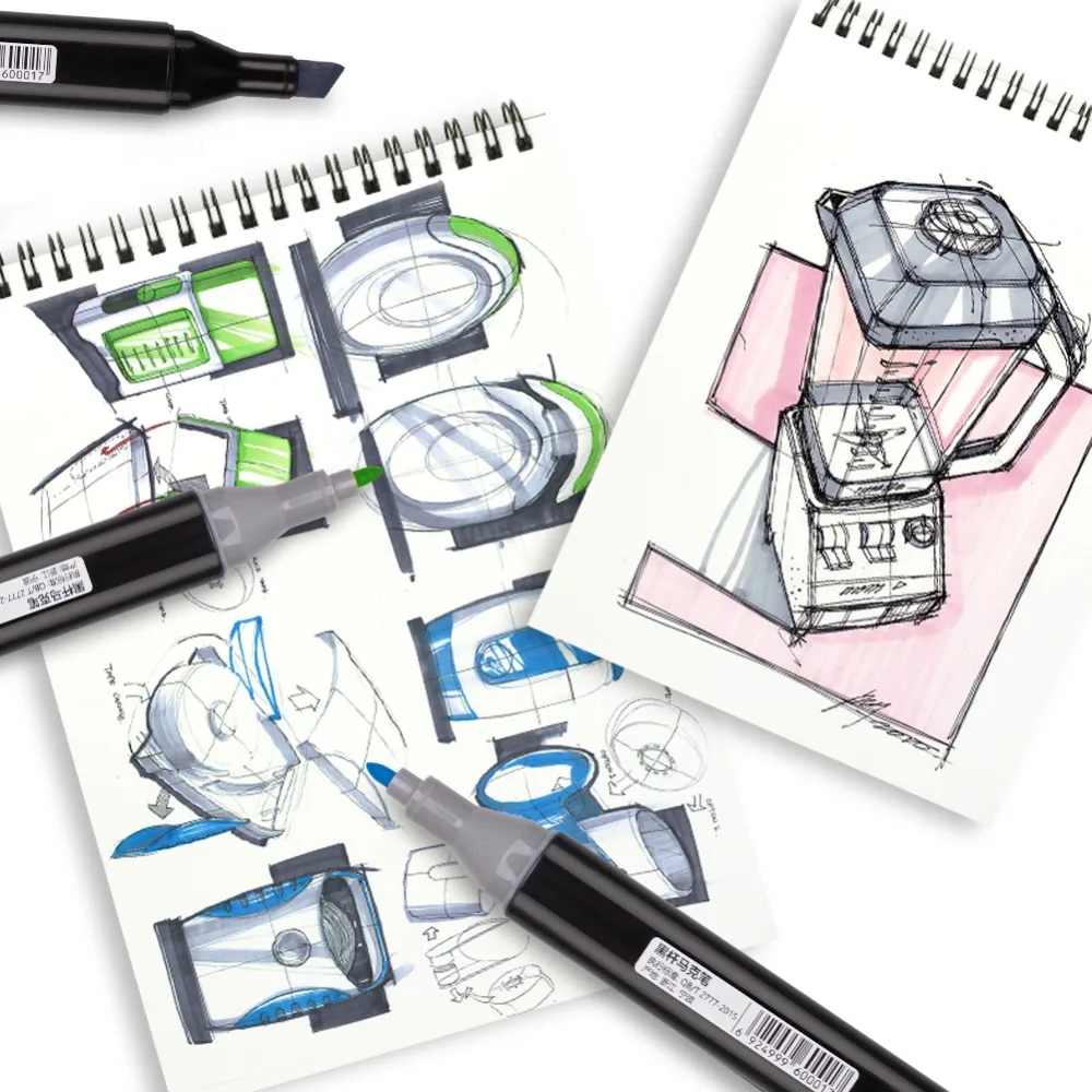Рисунок фломастеры для рисования ручка Art Dual Совет спиртовой основе чернил для художник манга основе маркер кисти набор канцелярских