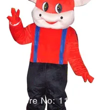 Талисман красная корова костюм талисмана Модный на заказ костюм аниме косплей наборы mascotte тема маскарадный костюм карнавальный костюм MC60041