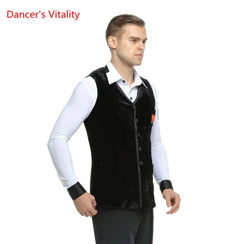 Adult Man's Ballroom Dance Wear Waistcoats Waltz/Tango/Ballroom/Latin Dance Tops For Man Stage Performance/Competition clothing