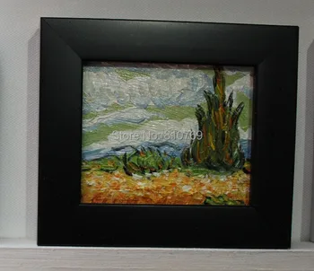 

NEW Mini canvas 100% hand-painted oil painting on Small thin board Match framework high quality scenery DM-928010