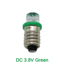 E10 Винт Лампочка Зеленый LED Инструкция Лампа Студенческий Эксперимент Light Ball 3 В 3.8 В 10 шт.