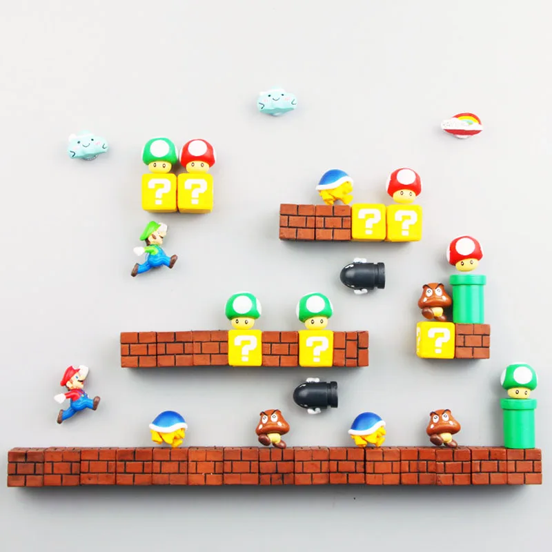 2 шт. магнитный 3D магнит на холодильник super mario фиксированная паста для домашнего