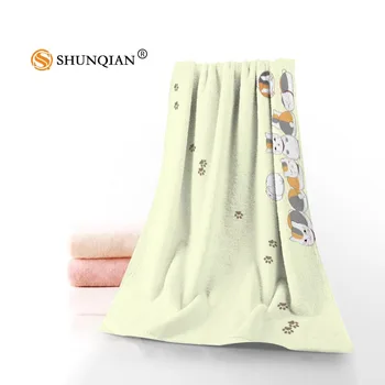 

New Custom Natsume Yuujinchou Towel Printed Cotton Face/Bath Towels Microfiber Fabric For Kids Men Women Shower Towels