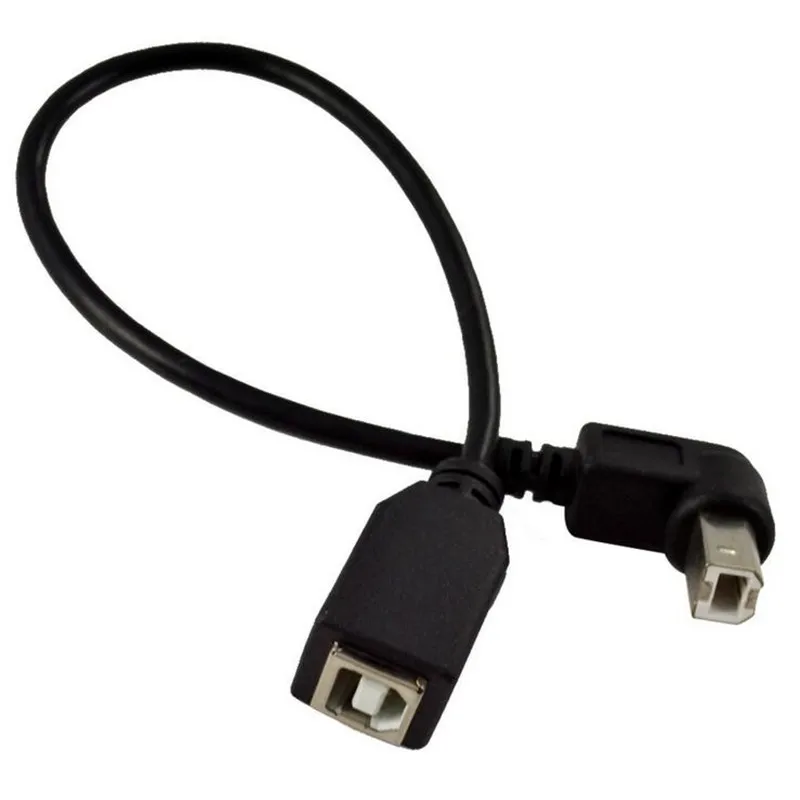 LBSC USB 2 0 B Женский вниз 90 Угол Мужской принтер короткий удлинитель Кабель