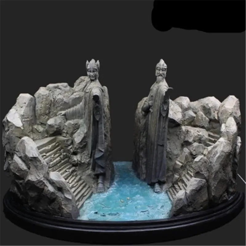 

The Lord Of The Rings Resin Statue Bookends The Hobbit Gates of Gondor The Argonath Action Figure Model Giocattolo G1472