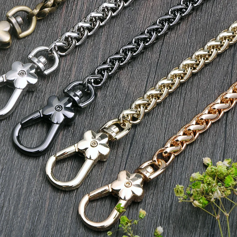 Four Color Snake Chain Shopping Metal Bag Strap Sac Chaine Bag Parts Metal Chains Purse Frame Bag Hanger Purse Clasp Strap Chain