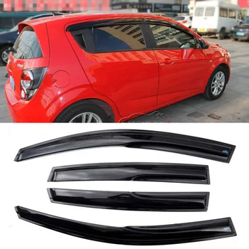 

Jinke 4pcs Windows Vent Visors Rain Guard Dark Sun Shield Deflectors For Chevrolet Aveo