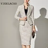 Traje de falda profesional para mujer, chaqueta de tweed + falda, Primavera/otoño/invierno, 2 piezas, 2022 ► Foto 1/6
