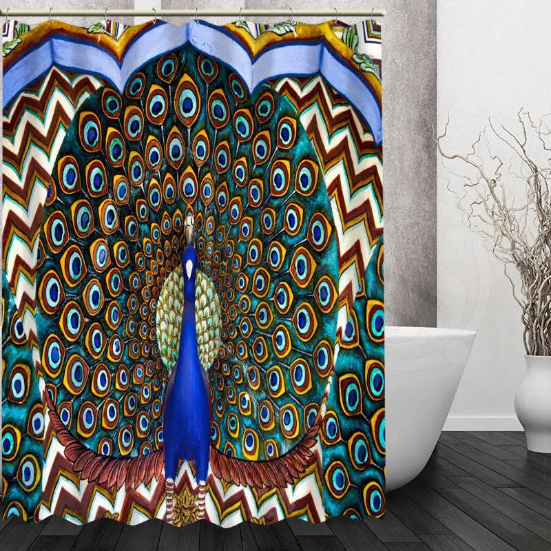 Peacock Shower Curtain Best Nice Custom Bath curtain Waterproof
