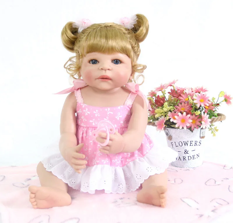 55 см, новинка, силиконовая кукла Reborn Baby Doll, игрушки для девочек, Bonecas, 22 дюйма, новорожденная принцесса, Bebe, живой ребенок, подарок на день рождения, Ванна