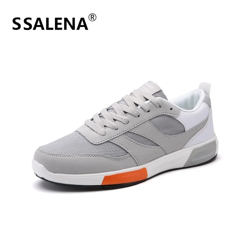 

Mens Lightweight Anti-slip Running Shoes Male Lace-Up Breathable Mesh Casual Sneakers Men Patchwork Sports Flat Footwear AA40283