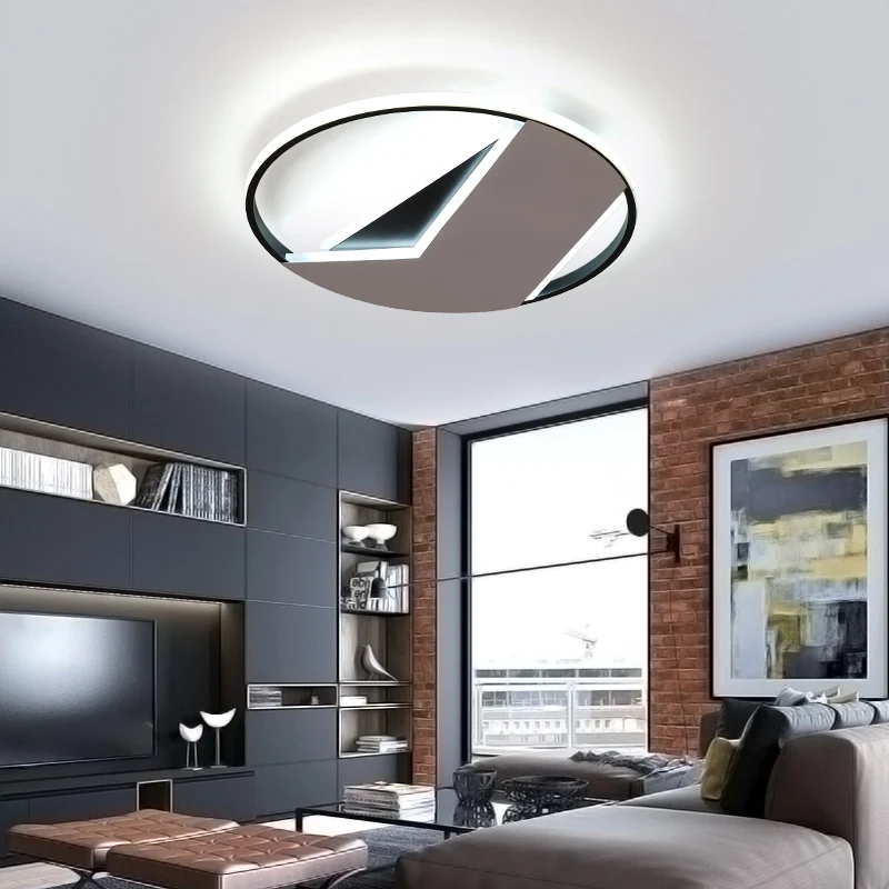 Новое поступление, современная светодиодная люстра с черно-белой отделкой для гостиной, спальни, светильники, AC85-265V люстра