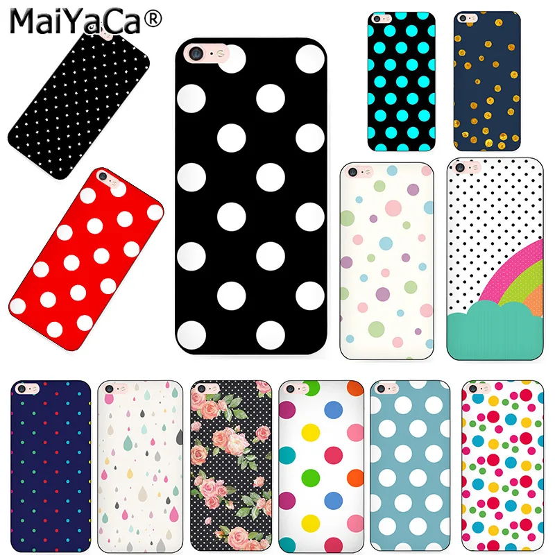 Мягкий силиконовый чехол MaiYaCa в горошек аксессуары для телефона iPhone 5s 6s 12proplus 8plus X