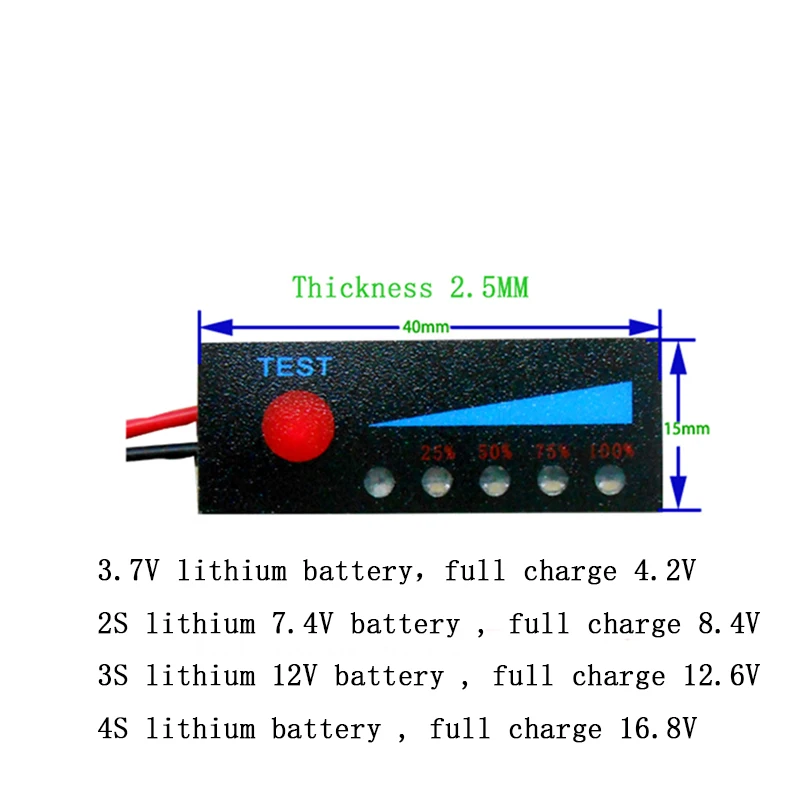 3,7 в 2S 3S 4S индикатор уровня заряда литиевой батареи Модуль литий-ионной емкости для светодиодного дисплея напряжения