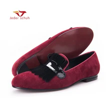 Мужские лоферы; мужские классические свадебные туфли с бахромой; туфли для торжеств; цвет красный, черный; очаровательные мужские лоферы на плоской подошве