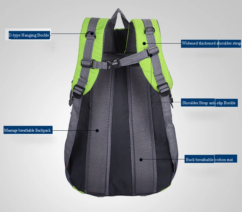 40L Waterproof Durable Outdoor Climbing Backpack Women&Men Hiking Athletic Sport Travel Backpack High Quality Rucksack (9)