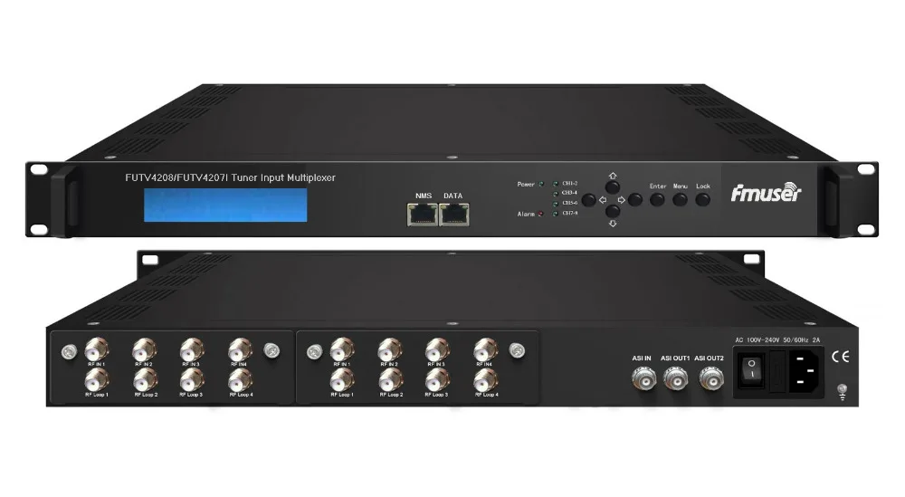 FUTV4208 8 тюнер IRD(8 DVB S2/T2 RF вход 1 ASI In 2 IP выход) мультиплексор|ird|multiplexer |