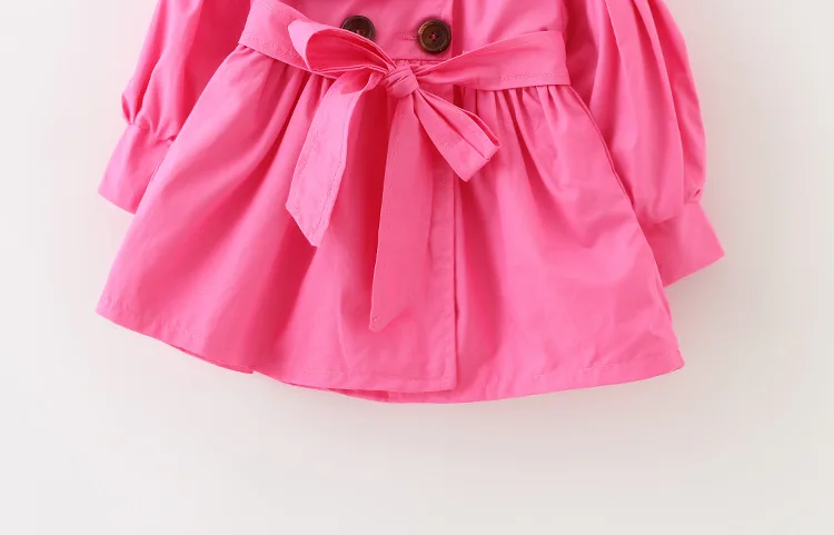 Осень, новая Корейская ветровка для девочек 0-3 лет, куртка для младенцев, кардиган, детская одежда, однотонная весенняя куртка с бантом