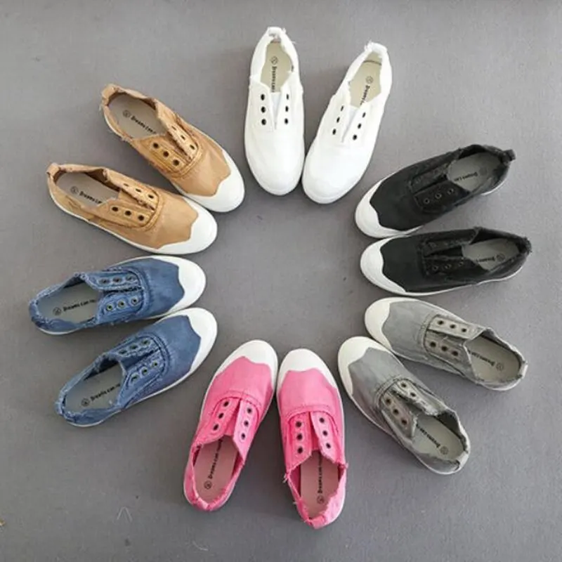 

Fashion 2019 Spring Sneakers Women's Canvas Shoes Female Vulcanize Flats Solid Casual Slip on shoes zapatillas mujer size 35-43