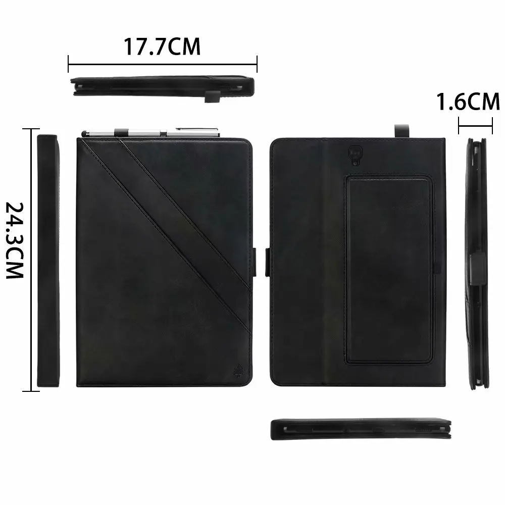 Противоударный Двойной Ряд Kickstand Card Solt чехол для Samsung Galaxy Tab S3 9,7 ''с держателем ручки кожаный смарт-чехол для T820 T825