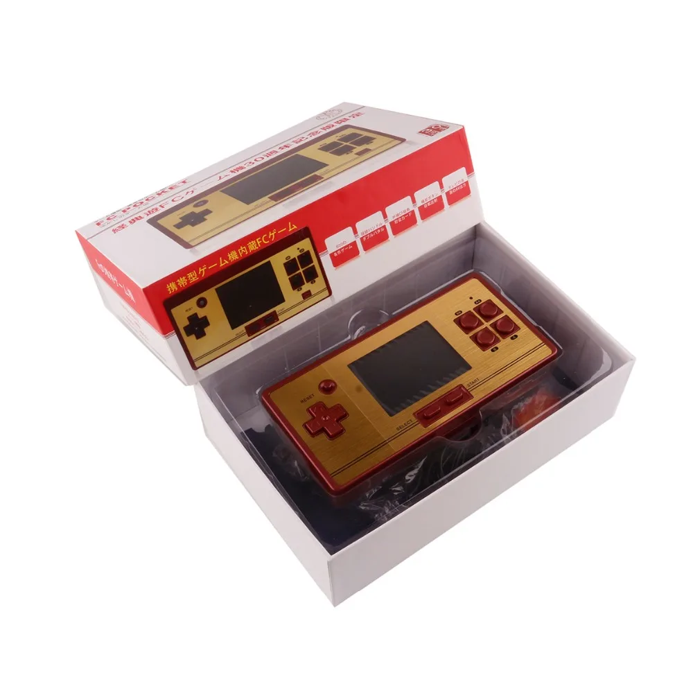 For Retro RS-20 FC Pocket Video Games Console Children 2.6inch Colorful 600 Games Handheld Game Players AV Cable Fit PAL NTSC TV
