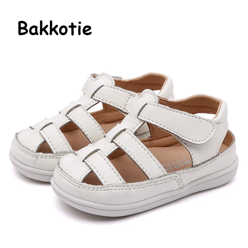 

Bakkotie 2019 Summer Baby Boys Fashion Black Sandals Kids Toddler New Soft Beach Shoes Girls Pink Anti Tick Casual Sandals