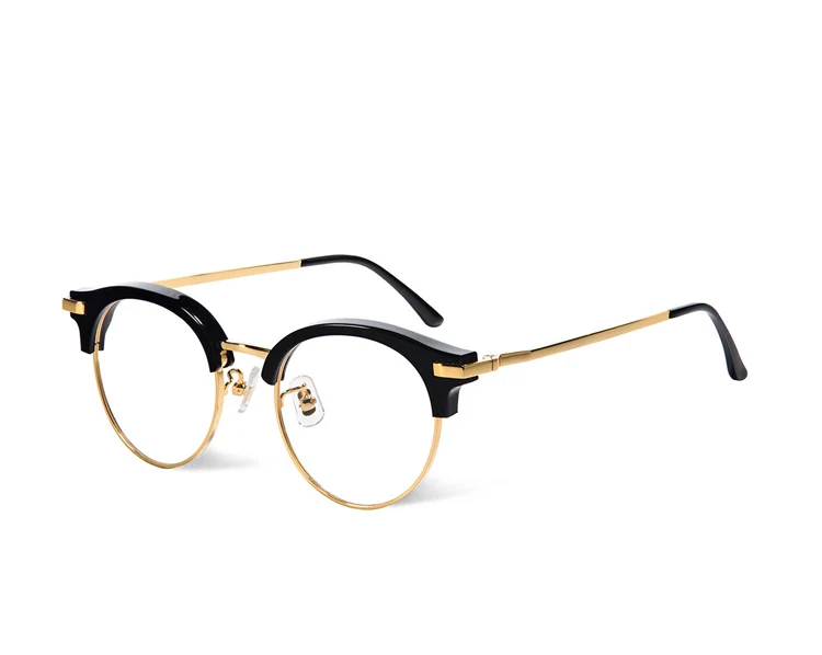 

Fashion Metal Half Frame Glasses Frame Retro Woman Men Reading Glass Clear Lens Computer Eyeglass spectacles oculos de grau