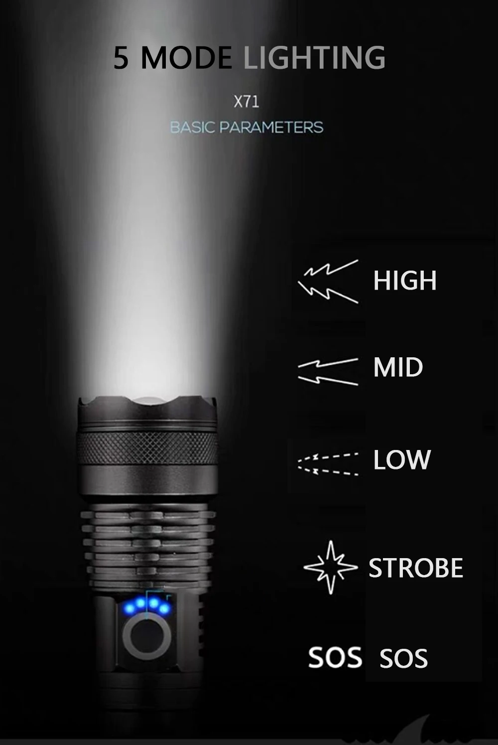 250000 Lumens Xhp90.2 Mais Poderosa Lanterna Led Usb Zoom Tático Xhp50 18650 ou 26650 Bateria Recarregável da Tocha Luz Mão 2 Anos de Garantia - Substituição Danificada de Graça 14 usb Zoom Tático xhp50 18650 ou 26650