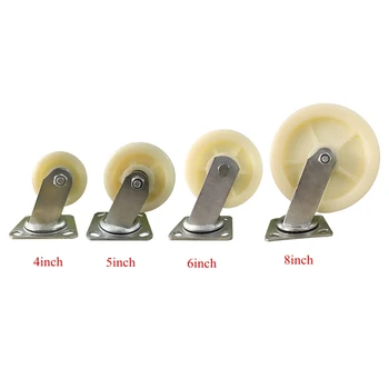 

Heavy Duty Casters Nylon 360 Degree Rotation Brake Wheel 4 5 6 8 inch Fixed Lockable Ball Bearing Nti-wear Smooth Mute