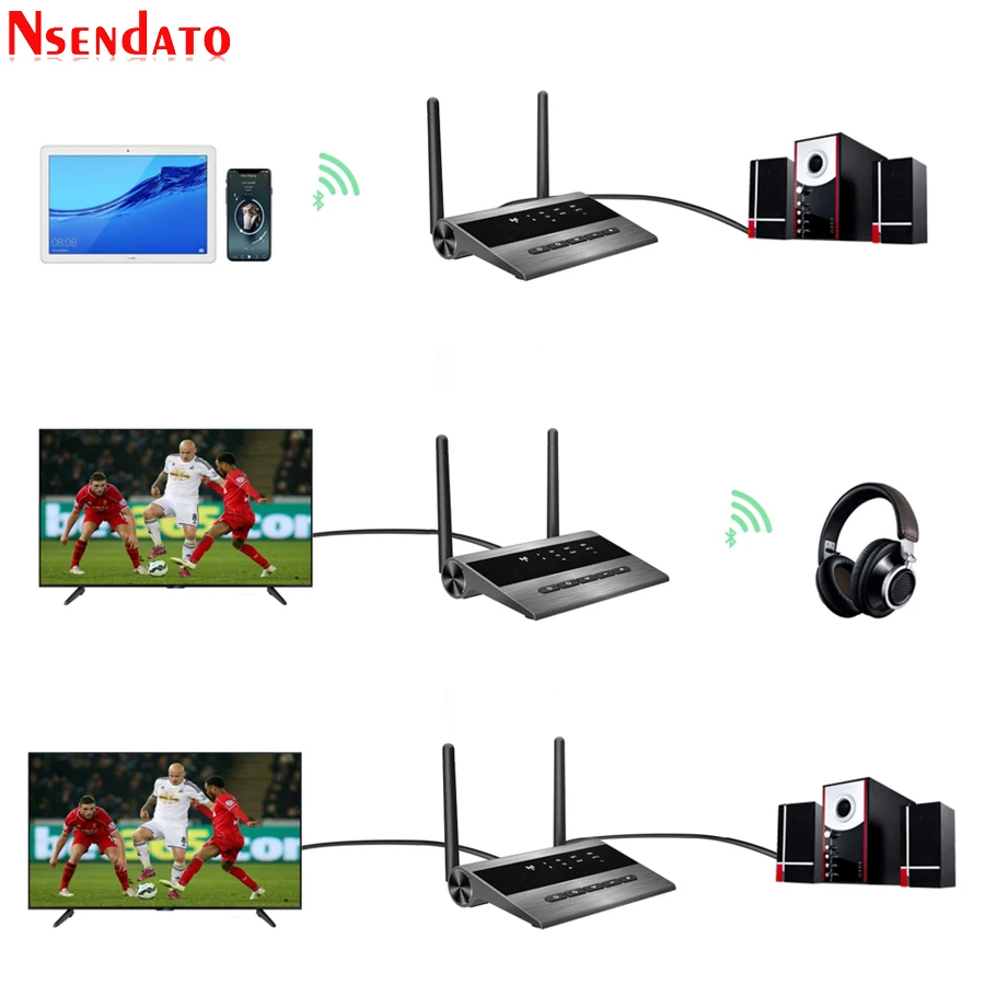262ft/80m длинный Диапазон Bluetooth 5,0 вещательный аудио музыкальный передатчик приемник 4 в 1 беспроводной аудио адаптер с низкой задержкой aptX HD