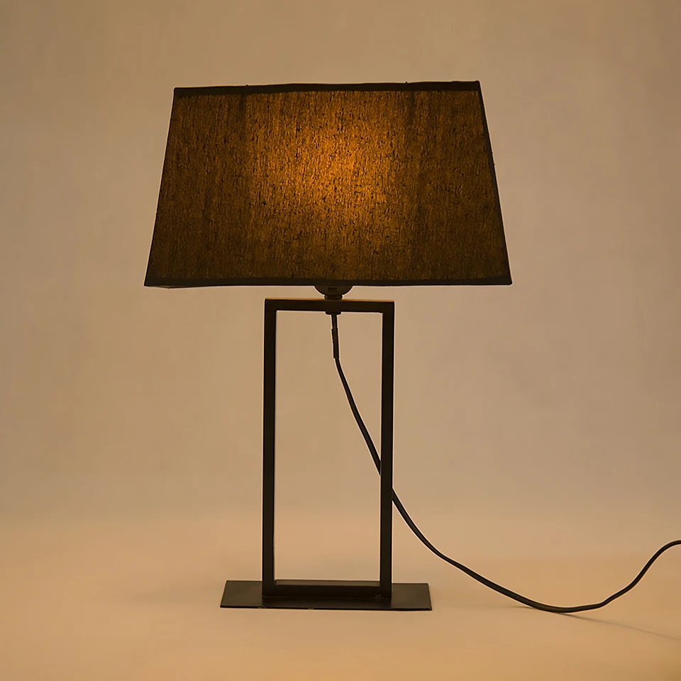 2PCS Modern E27 LED Black Table Lamps Lamp Shade Desk