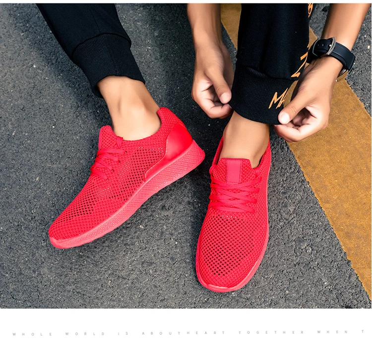 5 Mode red black Confortable Mâle red Unn k17 Tricoté Large k18 k18 k17 black Taille Mouche Lacets Automne 7 Chaussures 10 Respirant Décontractées Hommes À gray k18 gray K17 aRRwdq