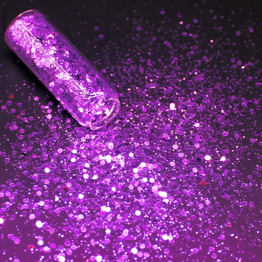 

1 Bottle Purplish Red Holographic Sequins Glitter Shimmer Diamond 12 Colors Eye Shiny Skin Highlighter Face Body Glitter Festiva