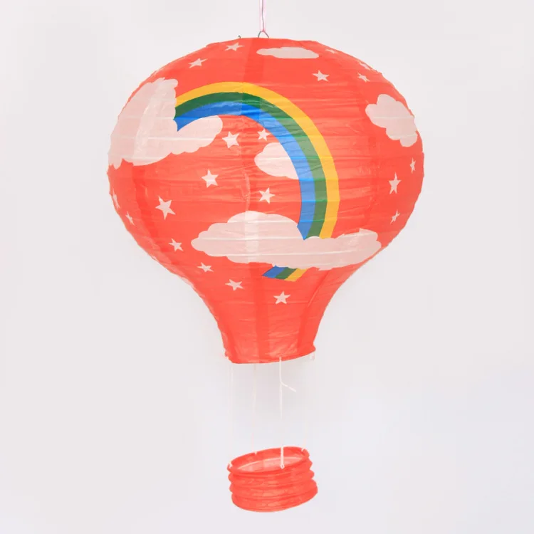 5 шт./лот 12 ''30 см китайский ремесла горячий воздух воздушный шар DIY узор Rainbow Star детские подарки на день рождения вечерние свадебные Открытый Декор - Цвет: D
