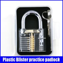 Diseño de moda Estilo Moderno Transparente Visible Pick Cutaway Práctica Mini Ver Candado Cerradura de Entrenamiento de Habilidades Para El Cerrajero