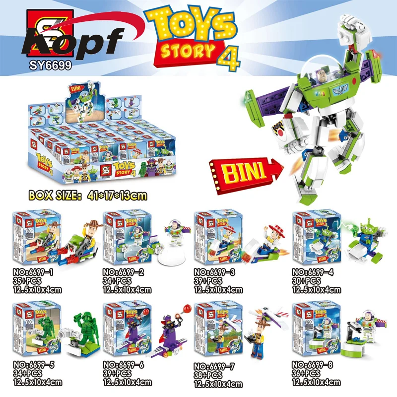 

SY6699 Wholesales Building Blocks Toys Story Character Buzz Lightyear Plastics Bricks Best Gift for Kids