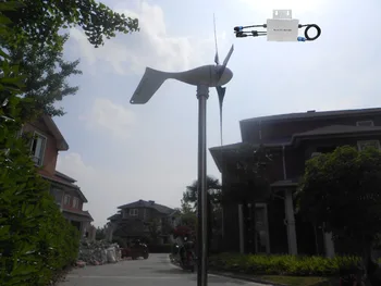 

Grid tie 800W wind turbine generator +controller + Waterproof Grid tie inverter