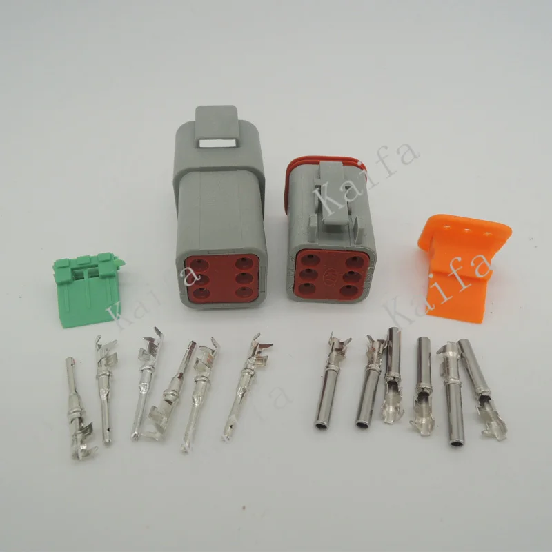 1 sets Kit Deutsch DT 6 Pin Waterproof Electrical Wire Connector plug