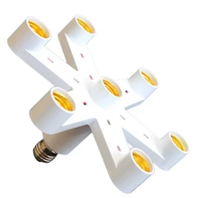 Белый 1 изменения 7 держатель лампы E27 Люстра потолочная лампа держатель лампы семь винт основания светильника