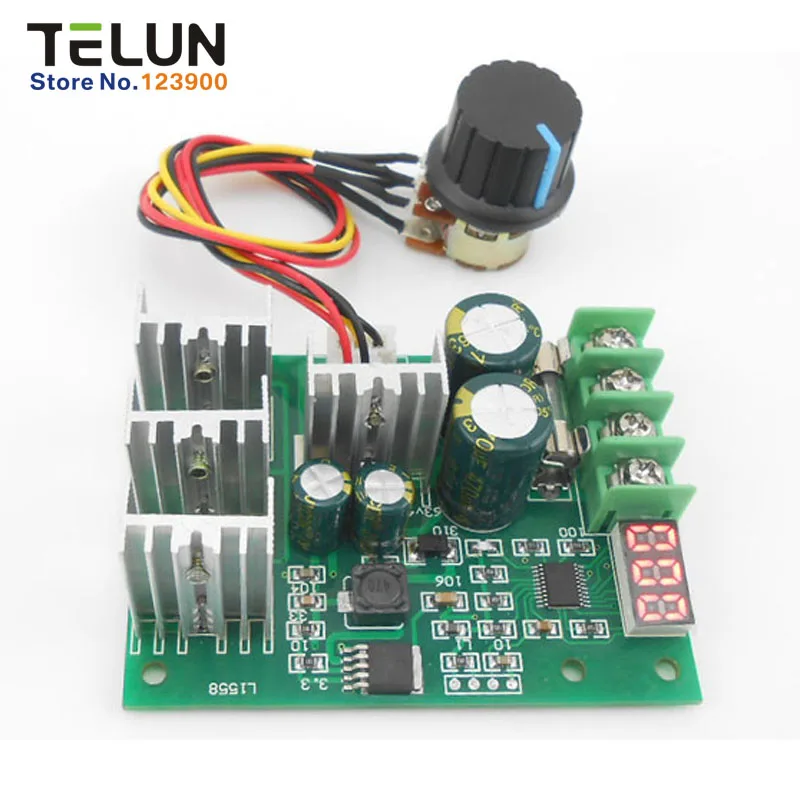 

30A Brushes DC motor pulse width governor PWM variable speed switch 6V 9V12V24V36V48V60V Speed controller Speed display