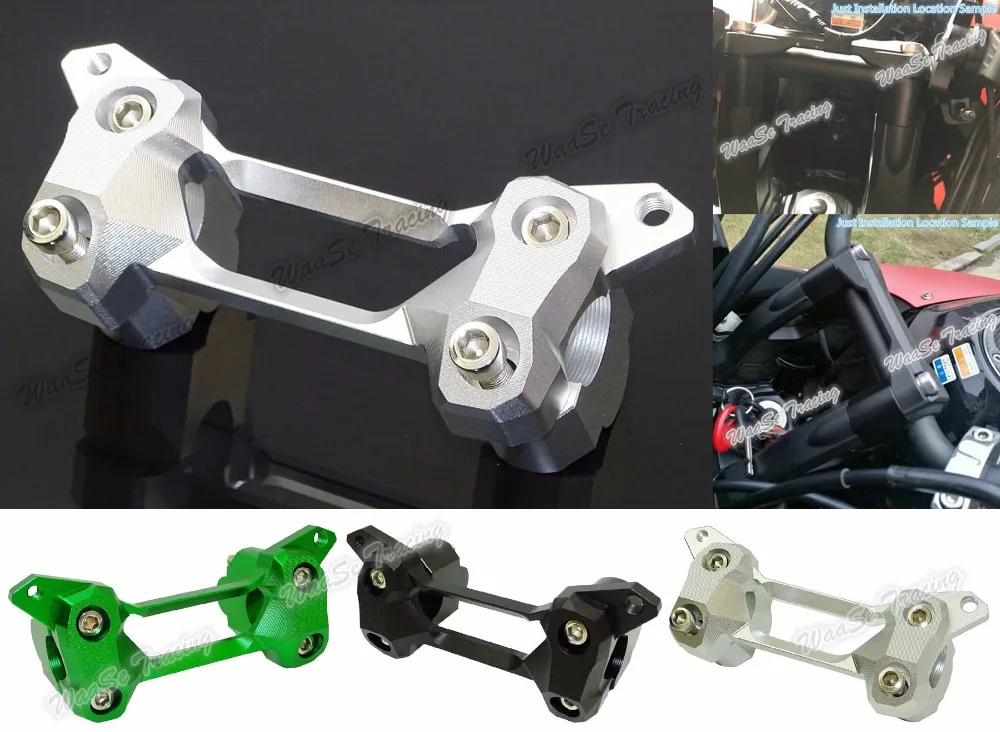 

waase CNC Handlebar Handle Bar Riser Clamp Kit For Kawasaki VERSYS 650 KLE650 2015 2016 2017