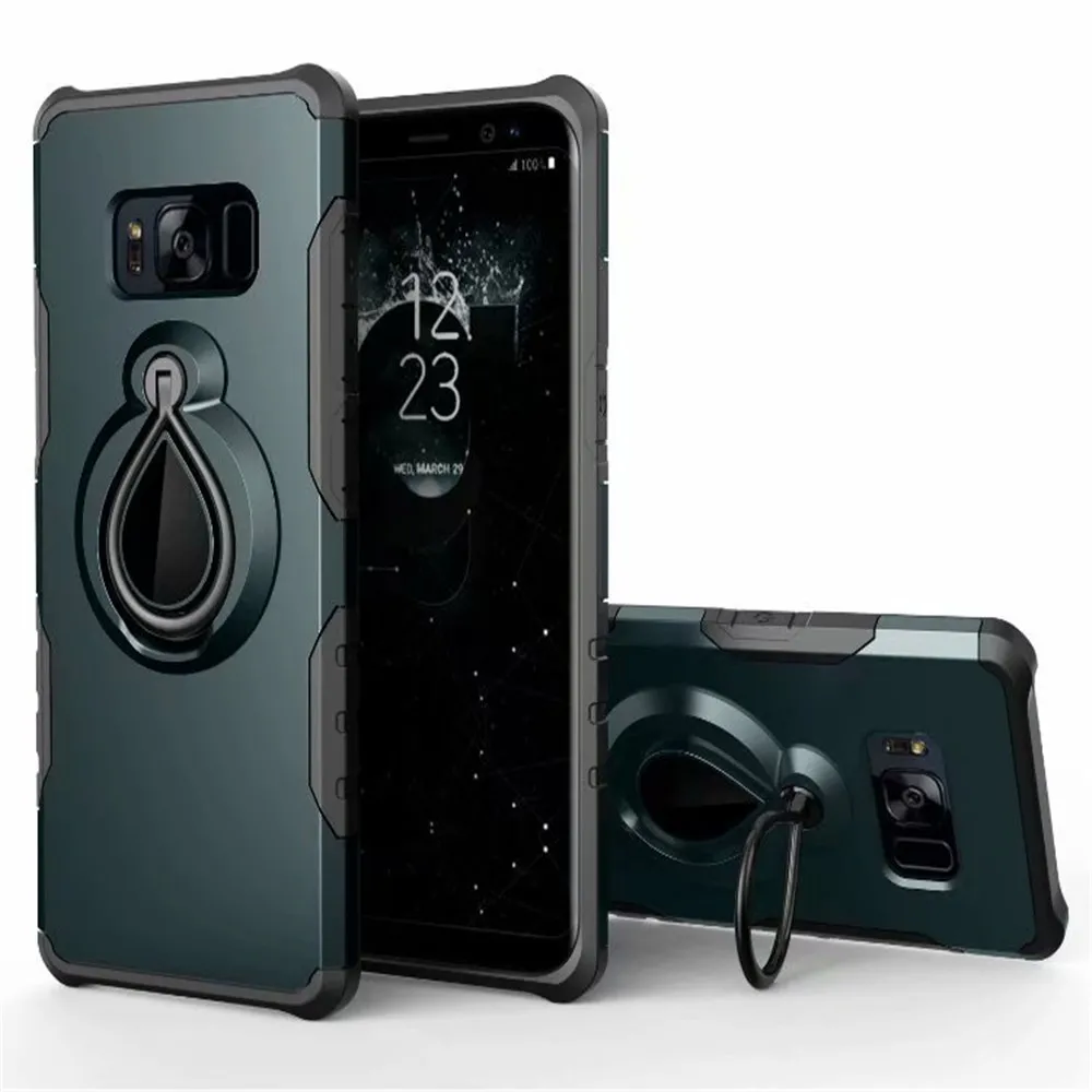 

mobile cell phone holder magnetic hybrid bracket metal ring Raindrop case FOR SAMSUNG Galaxy s8 plus