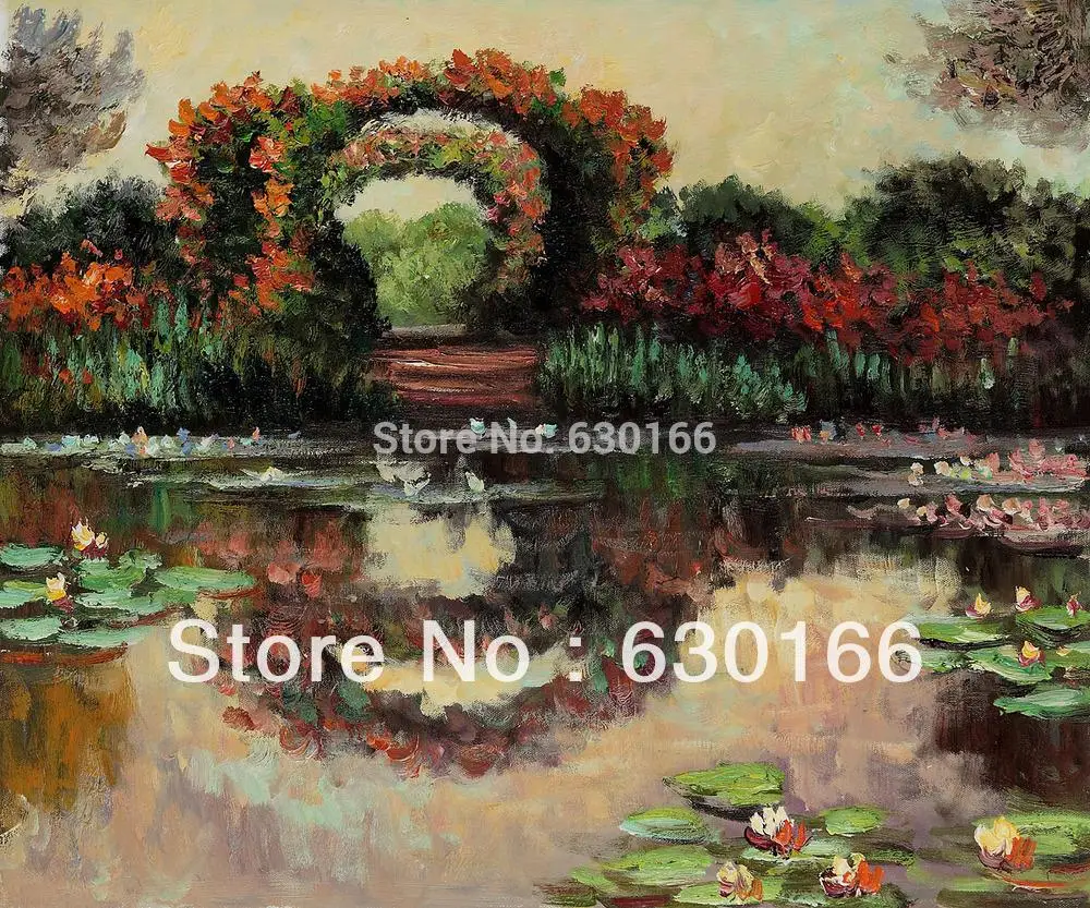 

Canvas Painting without Frame Blutentore in Giverny Claude Monet's Landscape Oil Painting for Wall Decoration