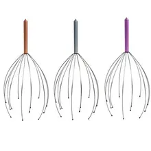 Hand Held Scalp Head Massager – Set of Three ( Colors May Vary )
