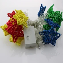 Новинка 5 м 20 светодиодный s светодиодный Звезда гирлянда на открытом воздухе подвесная гирлянда с лампочками для новогодней елки AC 220 V 110 V