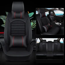 Kalaisike кожа плюс Лен универсальные автомобильные чехлы на сиденья для Mitsubishi Все модели pajero dazzle ASX lancer pajero sport outlander