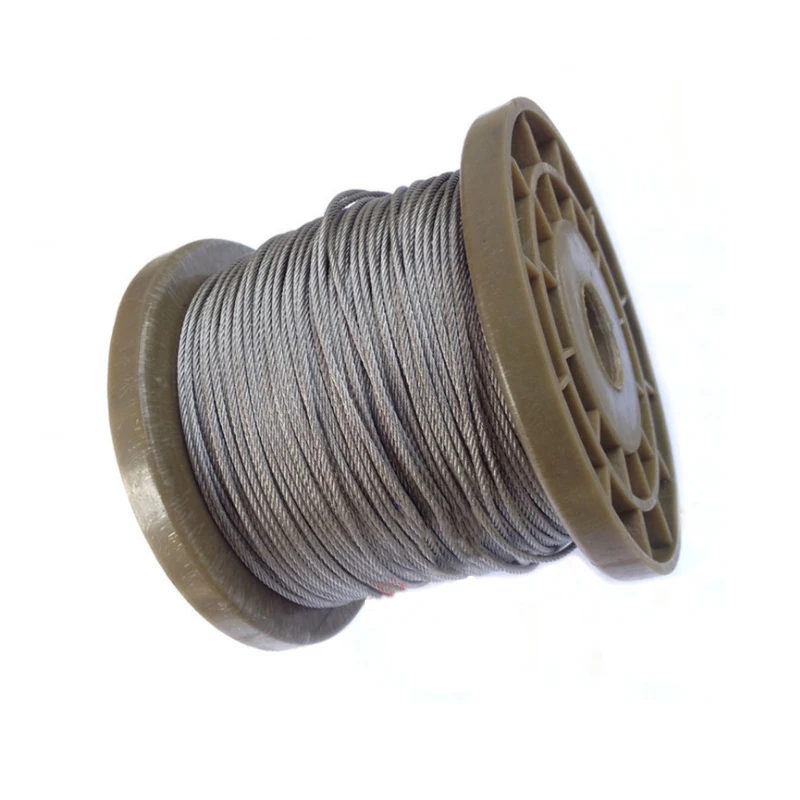 

100 Meter 304 Stainless Steel Wire bare Rope lifting Cable line Clothesline Rustproof 0.6/0.8/1/1.2/1.5mm 2mm 7*7 structure