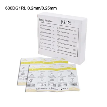 

Permanen Makeup Tattoo Needles Cartridge 1RL 50Pcs Sterilized Eyebrow Lip Liner Microblading Needle for Power Supply Machine Pen