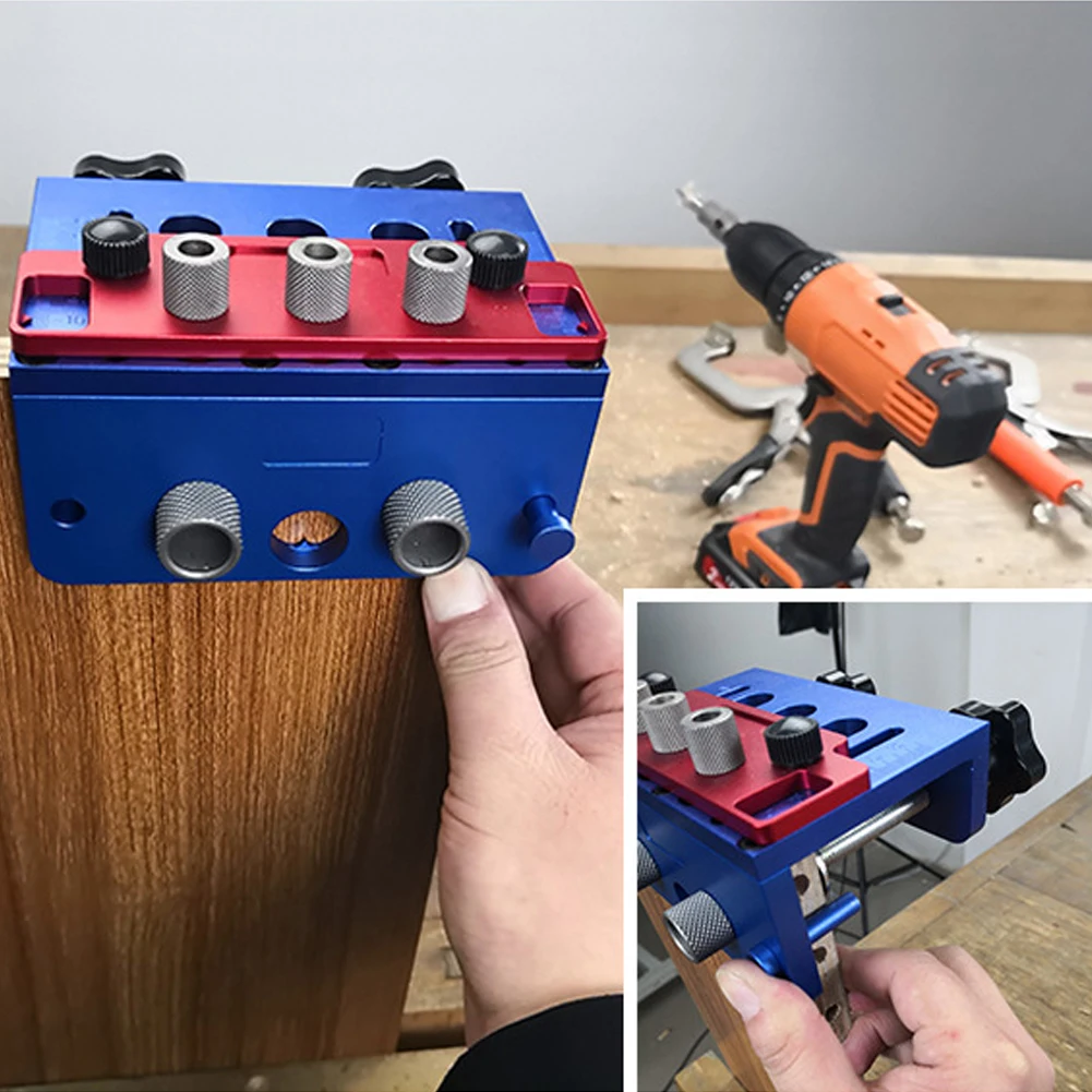 

Joinery Self Centering Easy Use Woodworking Drilling Wrench Metric Dowel Metal Tool Punch Locator Home Dowelling Jig Adjustable